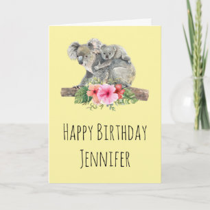 Cartão Mãe e Bebê Koala Bears Caqueira