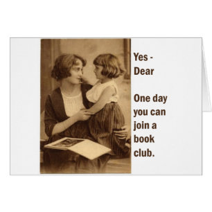 Cartão mãe e filha do clube de livros