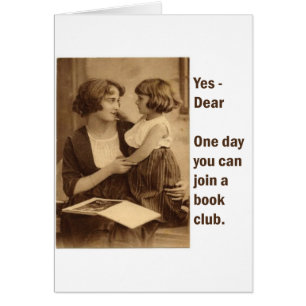 Cartão mãe e filha do clube de livros