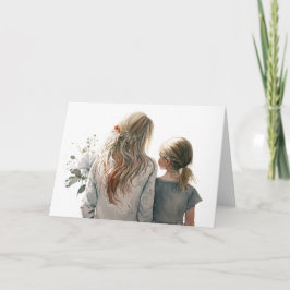 Cartão Mãe e Filha para Dia de as mães