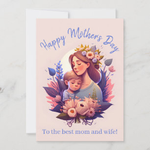 Cartão Mãe E Filho Feliz Dia de as mães