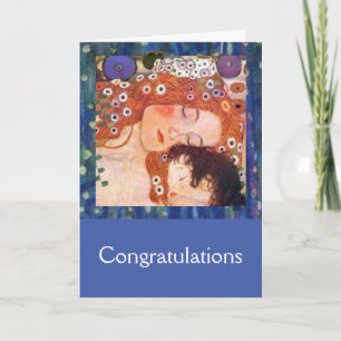 Cartão Mãe e Filho por Klimt 