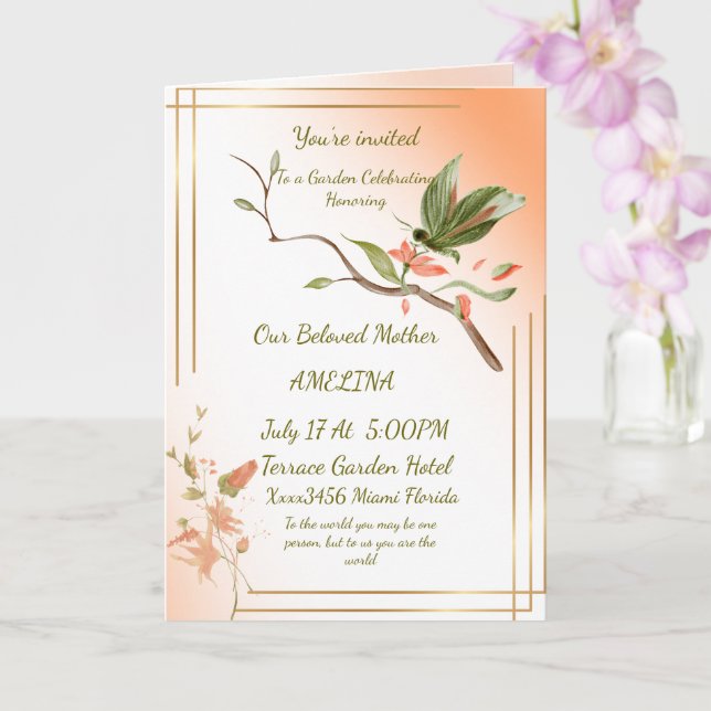 Cartão Mãe é o mundo  (Orquídea)