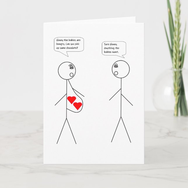 Cartão Mãe e/ou Pai A Ser (Gêmeos) - Chocolate (Frente)