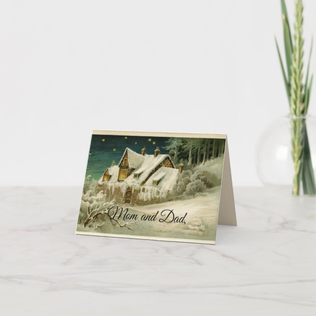 Cartão Mãe e Pai de Natal (Frente)