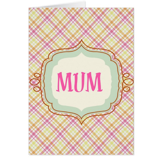 Cartão Mãe elegante (Frente)