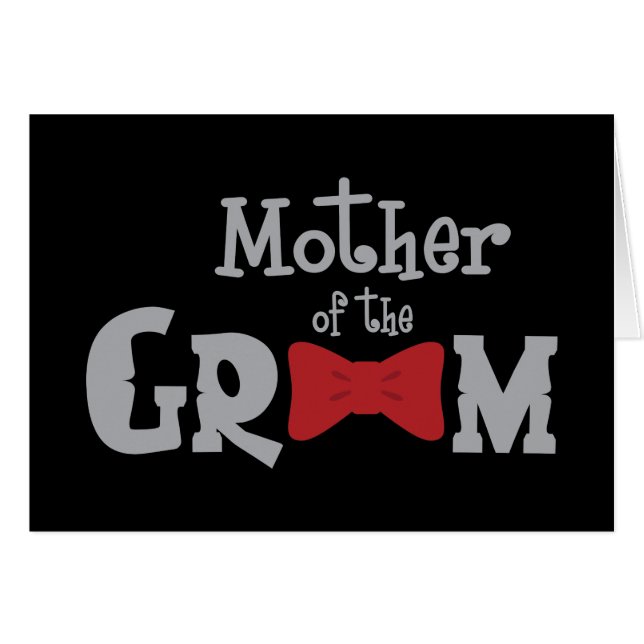 Cartão Mãe elegante do noivo (Frente Horizontal)