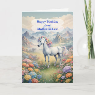 Cartão Mãe em Direito - Unicórnio de Aniversário