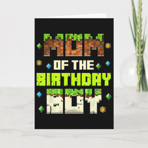 Cartão Mãe Engraçada Do Menino Do Aniversário Video Game
