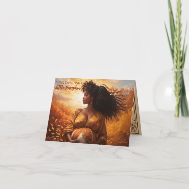 Cartão Mãe Étnica | Pequeno outono de Abóbora Agradável (Frente)