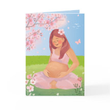 Mãe Grávida Pastel Encantadora na Natureza Mãe