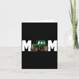 Cartão Mãe mamãe do menino do aniversário trator agricult