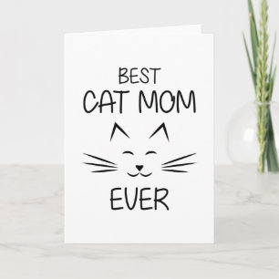 Cartão Mãe - Melhor Mãe de Gato de todos os tempos