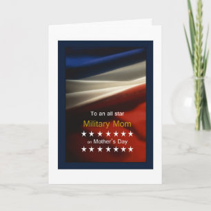 Cartão Mãe Militar - Dia de as mães Americano de Bandeira