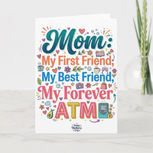 Cartão Mãe Minha Primeira Amiga Melhor Amiga Para Sempre
