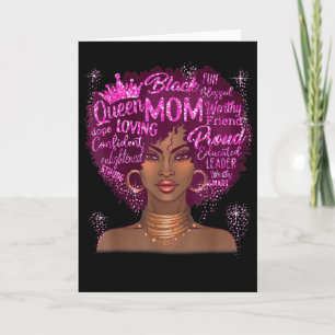 Cartão Mãe mulher negra afro-americana feliz dia das mães