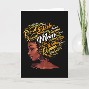 Cartão Mãe mulher negra americana feliz dia das mães