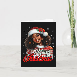 Cartão Mãe negra africana de Natal afro-americana