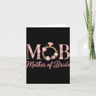 Cartão Mãe Noiva Casamento Mob Floral Pink Diamond Ring