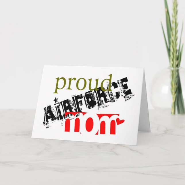 Cartão mãe orgulhosa da Força Aérea (Frente)