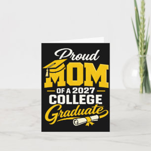 Cartão Mãe Orgulhosa De Um Graduado Em 2027 Formatura Do