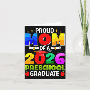Cartão Mãe orgulhosa de uma formanda do pré-escolar de 20