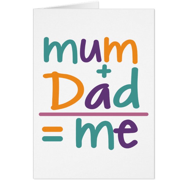 Cartão Mãe + Pai = Me (Frente)