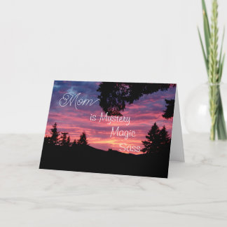 Cartão Mãe personalizada é mistério, magia, atitude e pôr