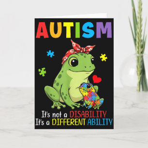 Cartão Mãe Sapo Conscientização do Autismo Habilidade Dif