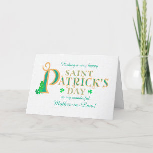 Cartão Mãe saudável de Patrick, rua, em Shamrocks de Lei