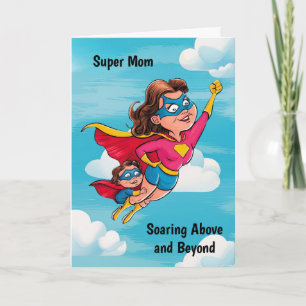 Cartão Mãe Super-Herói Personalizada