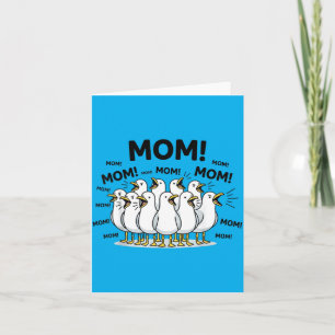 Cartão Mãe Vida Oceânica Dia das Mães Seagull Mãe Pássaro