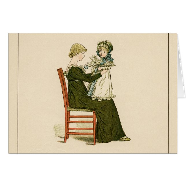 Cartão Mãe Vitoriana Bebê Greenaway (Frente Horizontal)