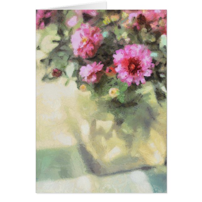 Cartão Mães pintadas rosa (Frente)