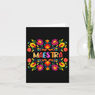 Cartão Maestra Cinco De Mayo Professor mexicano espanhol
