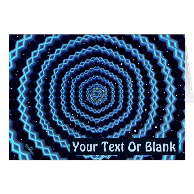 Cartão Magen David E Diamantes (Frente Horizontal)