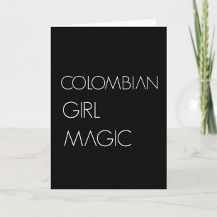 Cartão Magia Colombiana Garota Colombiana Mulher