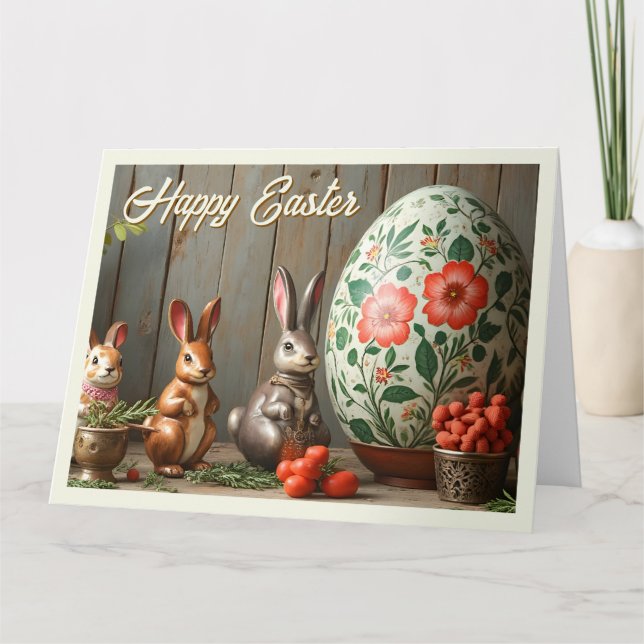 Cartão Magia da Primavera com Flores e Felicidade de Coel (Frente)