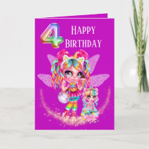 Magia de animação arco-íris de aniversário da Fada