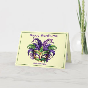 Cartão 💚💜💛 Magia de Mardi Gras