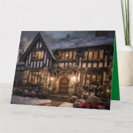 Cartão Magia do Natal Rústico