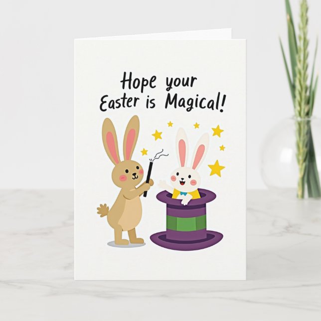 Cartão Magic Bunnies Holiday Card (Frente)