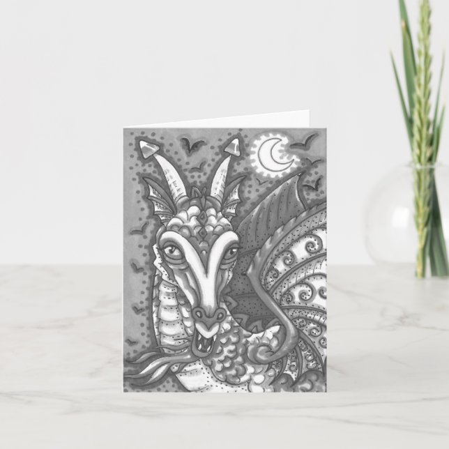 Cartão MAGIC CANDY CORN DRAGON, HALLOWEEN FANTASY Vazio (Frente)