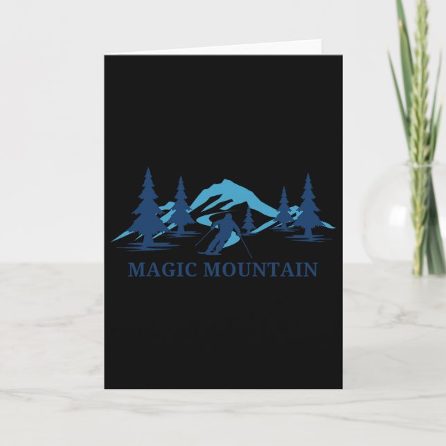 Cartão Magic Mountain Vermont Ski Resort Skiier (Frente)