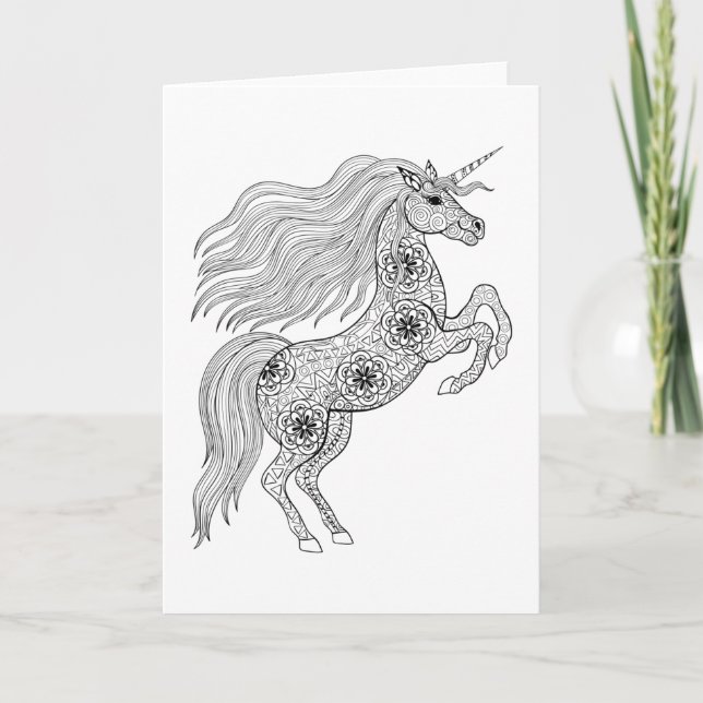 Cartão Magic Unicorn inspirado (Frente)