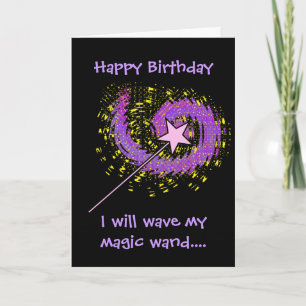 Cartão Magic Wand Birthday Card