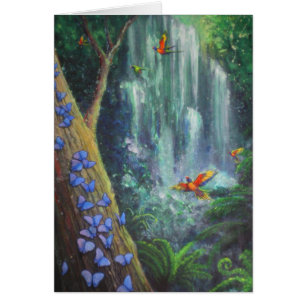 Cartão Mágica da floresta húmida