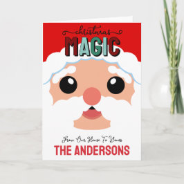 Cartão Mágica de Natal com Papai Noel Personalizado