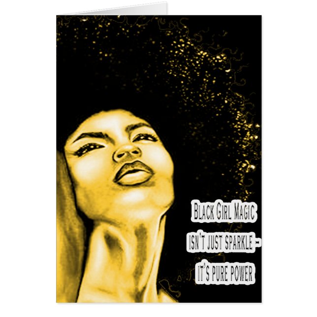 Cartão Mágica Menina Negra (Frente)