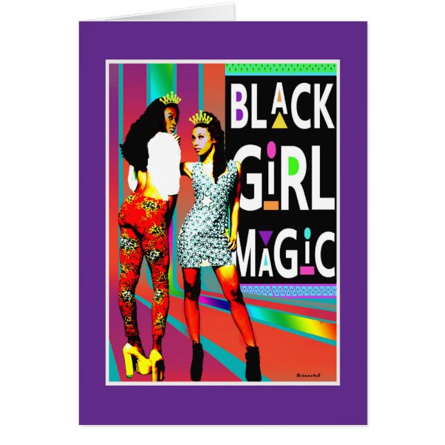 Cartão Mágica Menina Negra (Frente)